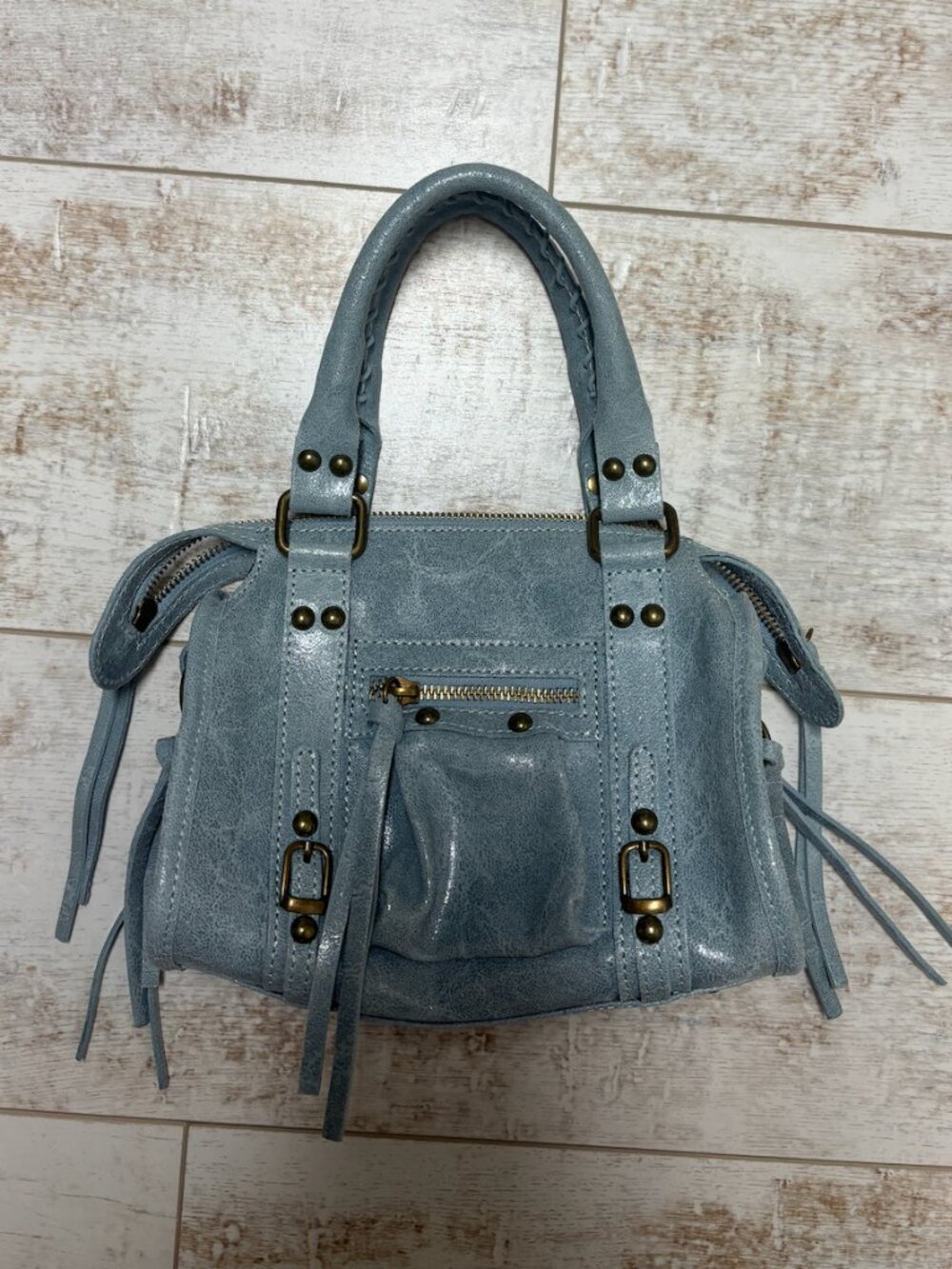 Baby Blue Balenciaga Style Mini Bag